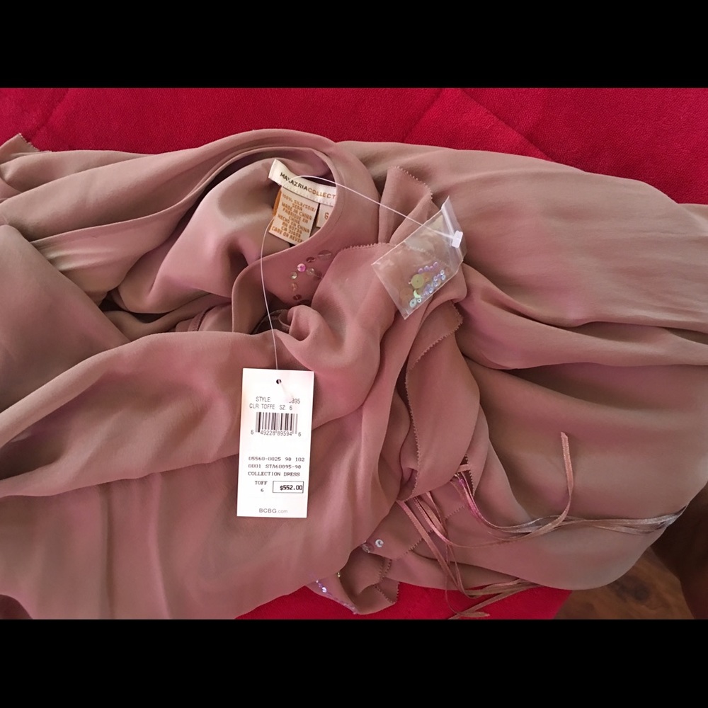 Silk Toffee Color MaxAzria Dress - Picture 5 of 7